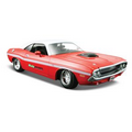 7"x2-1/2"x3" Maisto 1970 Dodge Challenger R/T Red 1/24 Diecast Car Full Color Logo